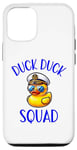 Coque pour iPhone 14 Pro Duck Duck Squad Tenue de croisière de vacances assortie