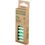 DELTACO Ultimate Alkaline AAA-batteri, 10-pack