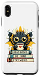 Coque pour iPhone XS Max Des livres à lire avec un petit dragon drôle, soyez gentil, restez un amateur de livres étrange