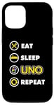 iPhone 12/12 Pro Board Game Card Uno Cards Eat Sleep Uno Repeat Case