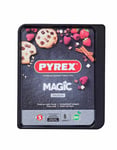 Pyrex Magic Rectangular Baking Tray Easy Grip Non Stick Coating 33 x 25cm Black