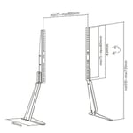 High Quality TV Stand Legs for 32”-70” TV or Monitor LCD LED on Table Desk etc