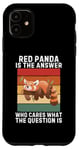 Coque pour iPhone 11 Panda rouge rétro est la réponse qui se soucie de ce que la question est