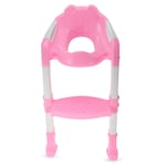 HINK Baby Child Potty Toilet Trainer Seat Step Stool Ladder Adjustable Training Chair Pink 39.5 * 17 * 39.5 Baby Care For Baby Valentine'S Day Easter Gift