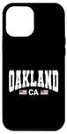 Coque pour iPhone 13 Pro Max Drapeau patriotique Oakland CA USA vintage Oakland