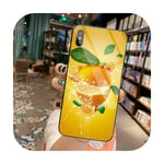 Cute cartoon fruit lemon orange pineapple Phone Case Tempered Glass For iPhone 11 Pro XR XS MAX 8 X 7 6S 6 Plus SE 2020 case-a10-For iphone XR