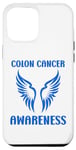 Coque pour iPhone 12 Pro Max Simple blue wings quote Colon Cancer Awareness