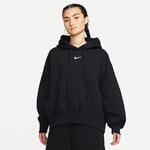 Nike Luvtröja NSW Phoenix Fleece - Svart/Vit Dam adult DQ5858-010