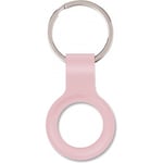 Våg silikonfodral med nyckelring, Apple AirTag, rosa