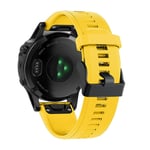 Garmin Fenix 7/6/6 Pro/Forerunner935/945 etc. Klockarmband i silikon - Gul