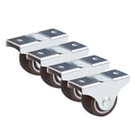 QXMR 25mm Rubber Castor Wheels Non-Swivel Castor for Plate Furniture Appliance & Equipment Small Mini Castors(Pack of 4)