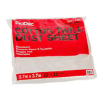 ProDec 12ft x 12ft Cotton Dust Sheet for Decorating, Carpet Protector - Washable Drop Cloth, Paint Shield, Painting Sheets, Heavy Duty Dust Sheets for Furniture, Decorating Sheets, Paint Sheets