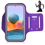 iPro Accessories Redmi Note 10 Pro Case Redmi Note 10 Pro Armband Case [Armband] Sports, Running, Jogging, Walking, Hiking, Workout and Exercise Armband Case (Purple)