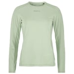 Craft Adv Essence LS Tee Dam L Grön - Långärmad Tröja för Löpare