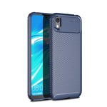 LLLi Mobile Accessories for HUAWEI Carbon Fiber Texture Shockproof TPU Case for Huawei Honor 8S (Black) (Color : Blue)