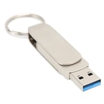 Nyckelring Flash Drive 2 i 1 OTG USB3.0 TILL USB C Mobiltelefon Dator Dubbel Användning 360° Rotation U Disk 32GB