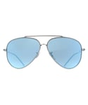 Ray-Ban Aviator Unisex Silver Blue Mirror RB0101S Reverse Metal - One Size