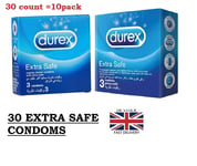 Durex Condoms Pack of 30 Extended Invisible Thin Feel Extra Safe Cheap protectio