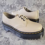 Dr. Martens 1461 Smooth Leather 3 Eyelet Unisex Shoe, Size 5 UK  - Beige Quad II