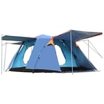 Nologo Durable Camping Tent Outdoor Camping Waterproof Pop-up Tent, Foldable 3-4 Person Festival Double-layer Hiking Beach, 215 * 215 * 165cm,Easy to Install