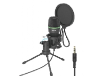 MTK-mikrofon med brusreducering och stativ. Mini Jack,