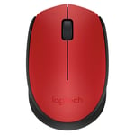 Logitech M170 1000DPI USB Wireless Mouse with 2.4G Receiver (Red)