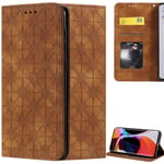 DodoBuy Case for Samsung Galaxy A71, Clover Pattern Magnetic Flip Folio Cover Wallet PU Leather Bag Holder Stand with Card Slots - Brown
