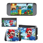 Super Mario Skin Wrap For Nintendo Switch Decal Vinyl Sticker Mario Classic World Land Design Luigi Toad Peach