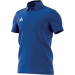 Adidas CF4375 Condivo 18 Cotton Polo Shirt - Bold Blue/Dark Blue/White, Medium