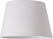 Sammet Lampskärm Oval 20,5cm Vit