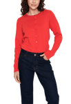 Saint Tropez Basic Cardigan Röd