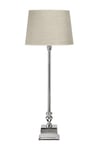 LINNÉ Bordslampa 80cm Krom/Sofia Natur skärm