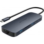 HyperDrive Next 11 Port Dual 4K60Hz HDMI USB-C Hub -adapter, blå