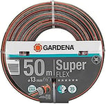 Tuyau PremiumFLEX 13mm (1/2 pouce) GARDENA, set de 50m, pression d'éclatement 35 bar ; contient le tuyau Premium FLEX 13mm (1/2 pouce), 50m et le dévidoir CleverRoll M, capacité jusqu'à 60m