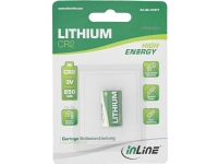 InLine 1271, Engångsbatteri, CR2, Litium, 3 V, 1 styck, 850 mAh