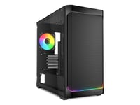 Sharkoon Mk4w Rgb Strip, Micro Tower, Pc, Svart, Micro Atx, Mini-Itx, Multi, Fall Fläktar, Framsida