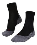 FALKE Women's RU4 Endurance Wool W SO Breathable Anti-Blister 1 Pair Running Socks, Black (Black-Mix 3010), 5.5-6.5