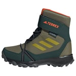adidas Terrex Snow Hook-and-Loop Cold.RDY Winter Shoes Sneaker, Focus Olive/Pulse Olive/Orange, 1 UK Child