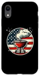 Coque pour iPhone XR Barbecue vintage patriotique avec drapeau américain
