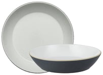 Denby Impression 4 Piece Stoneware Pasta Bowls - Charcoal