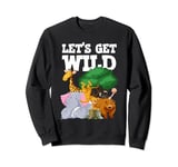 Let's Get Wild Zoo Animals Safari Party Sweatshirt