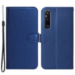 SKALO Sony Xperia 1 V Plånboksfodral i PU-Läder - Blå Blå