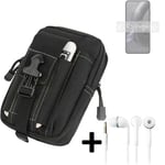 big Holster for Motorola Edge 30 Neo + earphones pouch sleeve belt bag cover cas