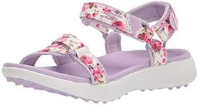 Skechers Women's 600 Spikeless Golf Sandals Shoe, White/Multi Flower Print, 6