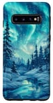 Galaxy S10 Aurora Borealis Hiking Outdoor Hunting Forest Case