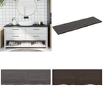 Bänkskiva badrum mörkbrun 160x50x(2-4) cm behandlat massivt trä - Bänkskiva För Badrum - Bänkskivor För Badrum - Home & Living