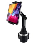 Car Cup Tablet Holder, woleyi Universal Car Cup Tablet Mount with Adjustable Arm for iPad Pro 9.7, 11, 12.9 Air Mini 5 4 3 2, Samsung Galaxy Tabs, iPhone, More 4-13" Cell Phones and Tablets