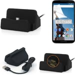 Docking Station for Motorola Nexus 6 black charger Micro USB Dock Cable