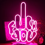 Letters Gesture Neon Signs Wall Pink LED USB Wall Light Bar Game Zone
