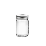 Mason Glass Jar, Ball Wide Mouth Jars, Transparent Glass Preserving Homemade Jam Gift Jars with Lids, Clear Seal, Glass Storage Jars for Canned Pickles, Peaches, Peppers, jams 480ml